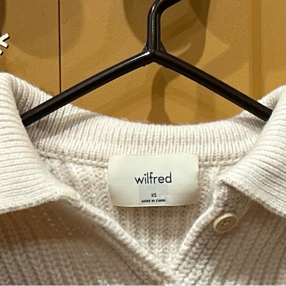 Wilfred Cream Ribbed Cardigan - Picture 5 of 7